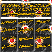 Load image into Gallery viewer, Custom Black Gold-Red 3D Cornhole Performance Polo Shirt