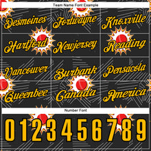 Load image into Gallery viewer, Custom Black Gold-Red 3D Cornhole Performance Polo Shirt