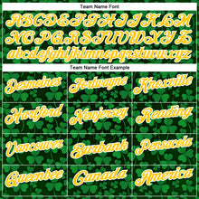 Загрузить изображение в средство просмотра галереи, Custom Green Gold-White 3D St. Patrick's Day Shamrock Performance Polo Shirt