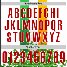 Laden Sie das Bild in den Galerie-Viewer, Custom White Red Green-Bay Orange 3D St. Patrick's Day Shamrock Performance Polo Shirt