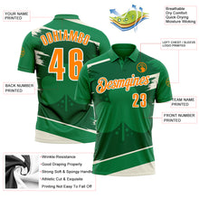 Загрузить изображение в средство просмотра галереи, Custom Green Bay Orange-White 3D St. Patrick's Day Shamrock Performance Polo Shirt