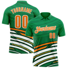 Загрузить изображение в средство просмотра галереи, Custom Green Bay Orange-Black 3D St. Patrick's Day Shamrock Performance Polo Shirt