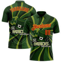Загрузить изображение в средство просмотра галереи, Custom Green Red-Yellow 3D St. Patrick's Day Shamrock Performance Polo Shirt