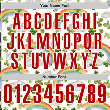 Laden Sie das Bild in den Galerie-Viewer, Custom White Red 3D St. Patrick's Day Shamrock Performance Polo Shirt