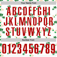 Laden Sie das Bild in den Galerie-Viewer, Custom White Red 3D St. Patrick's Day Shamrock Performance Polo Shirt