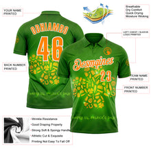 Загрузить изображение в средство просмотра галереи, Custom Green Bay Orange-White 3D St. Patrick's Day Shamrock Performance Polo Shirt