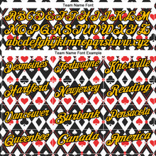 Laden Sie das Bild in den Galerie-Viewer, Custom Black Gold-White 3D Gambling Poker Performance Polo Shirt