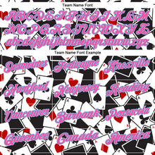 Laden Sie das Bild in den Galerie-Viewer, Custom Black Pink-Light Blue 3D Gambling Poker Performance Polo Shirt