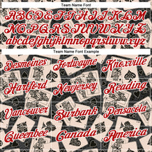 Laden Sie das Bild in den Galerie-Viewer, Custom Black Red-White 3D Gambling Poker Performance Polo Shirt