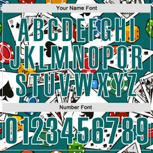 Загрузить изображение в средство просмотра галереи, Custom Teal White 3D Gambling Poker Performance Polo Shirt