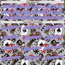 Загрузить изображение в средство просмотра галереи, Custom Gray Sky Blue-Pink 3D Gambling Poker Performance Polo Shirt