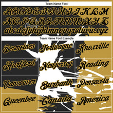 Charger l'image dans la galerie, Custom Black Old Gold-White 3D Tennis Performance Polo Shirt