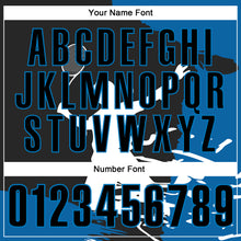 Charger l'image dans la galerie, Custom Black Blue-White 3D Tennis Performance Polo Shirt