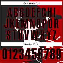 Charger l'image dans la galerie, Custom Black Red-White 3D Tennis Performance Polo Shirt