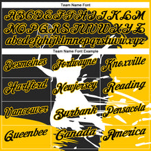 Charger l'image dans la galerie, Custom Black Yellow-White 3D Tennis Performance Polo Shirt