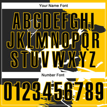 Charger l'image dans la galerie, Custom Black Yellow-White 3D Tennis Performance Polo Shirt