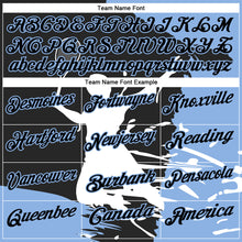 Charger l'image dans la galerie, Custom Black Light Blue-White 3D Tennis Performance Polo Shirt