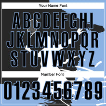 Charger l'image dans la galerie, Custom Black Light Blue-White 3D Tennis Performance Polo Shirt