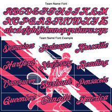 Charger l'image dans la galerie, Custom White Neon Pink-Navy 3D Tennis Performance Polo Shirt