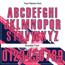 Charger l'image dans la galerie, Custom White Neon Pink-Navy 3D Tennis Performance Polo Shirt