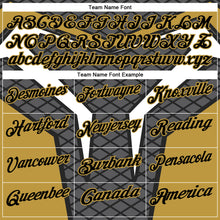 Charger l'image dans la galerie, Custom Steel Gray Black-Old Gold 3D Tennis Performance Polo Shirt