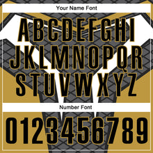 Charger l'image dans la galerie, Custom Steel Gray Black-Old Gold 3D Tennis Performance Polo Shirt