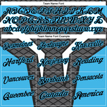 Charger l'image dans la galerie, Custom Steel Gray Black-Sky Blue 3D Tennis Performance Polo Shirt