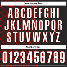 Charger l'image dans la galerie, Custom Black White-Red 3D Tennis Performance Polo Shirt