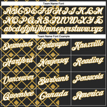 Charger l'image dans la galerie, Custom Black White-Old Gold 3D Tennis Performance Polo Shirt