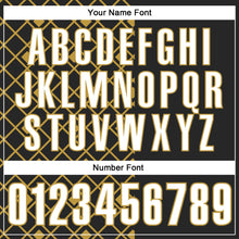 Charger l'image dans la galerie, Custom Black White-Old Gold 3D Tennis Performance Polo Shirt