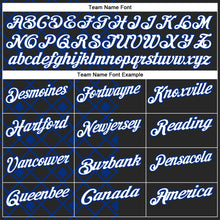 Charger l'image dans la galerie, Custom Black White-Royal 3D Tennis Performance Polo Shirt