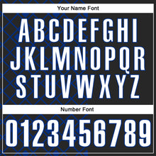 Charger l'image dans la galerie, Custom Black White-Royal 3D Tennis Performance Polo Shirt