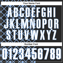 Charger l'image dans la galerie, Custom Black White-Light Blue 3D Tennis Performance Polo Shirt