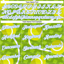 Charger l'image dans la galerie, Custom Neon Green White-Light Blue 3D Tennis Performance Polo Shirt