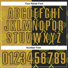 Charger l'image dans la galerie, Custom Black Old Gold 3D Tennis Performance Polo Shirt