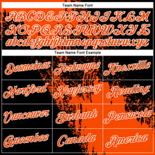 Charger l'image dans la galerie, Custom Orange Black-White 3D Pattern Design Abstract Brush Stroke Performance Polo Shirt