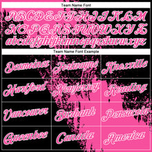 Charger l'image dans la galerie, Custom Pink Black-White 3D Pattern Design Abstract Brush Stroke Performance Polo Shirt