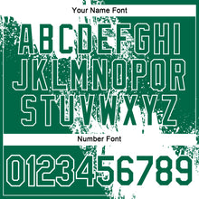 Charger l'image dans la galerie, Custom White Kelly Green 3D Pattern Design Abstract Brush Stroke Performance Polo Shirt