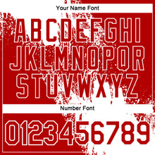 Laden Sie das Bild in den Galerie-Viewer, Custom White Red 3D Pattern Design Abstract Brush Stroke Performance Polo Shirt