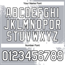 Laden Sie das Bild in den Galerie-Viewer, Custom White Gray-Black 3D Pattern Design Abstract Brush Stroke Performance Polo Shirt