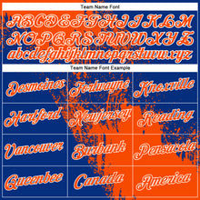 Charger l'image dans la galerie, Custom Orange Royal-White 3D Pattern Design Abstract Brush Stroke Performance Polo Shirt