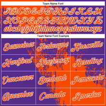 Charger l'image dans la galerie, Custom Orange Purple-White 3D Pattern Design Abstract Brush Stroke Performance Polo Shirt