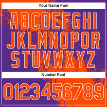 Charger l'image dans la galerie, Custom Orange Purple-White 3D Pattern Design Abstract Brush Stroke Performance Polo Shirt