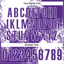 Charger l'image dans la galerie, Custom White Purple 3D Pattern Design Abstract Brush Stroke Performance Polo Shirt