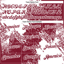 Laden Sie das Bild in den Galerie-Viewer, Custom White Crimson 3D Pattern Design Abstract Brush Stroke Performance Polo Shirt