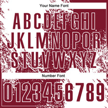 Laden Sie das Bild in den Galerie-Viewer, Custom White Crimson 3D Pattern Design Abstract Brush Stroke Performance Polo Shirt