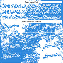 Charger l'image dans la galerie, Custom White Powder Blue 3D Pattern Design Abstract Brush Stroke Performance Polo Shirt