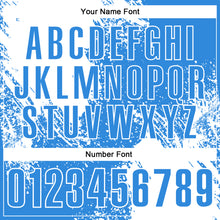 Charger l'image dans la galerie, Custom White Powder Blue 3D Pattern Design Abstract Brush Stroke Performance Polo Shirt