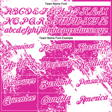 Charger l'image dans la galerie, Custom White Deep Pink 3D Pattern Design Abstract Brush Stroke Performance Polo Shirt