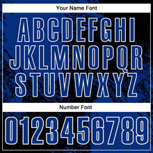 Load image into Gallery viewer, Custom Royal Black-White 3D Pattern Design Abstract Brush Stroke Performance Polo Shirt